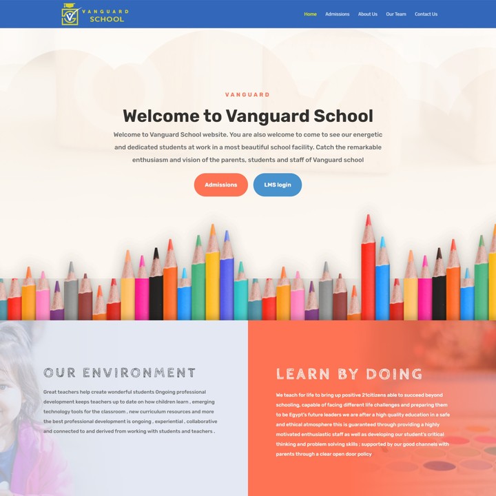 موقع مدرسة فانجارد - Vanguard School website