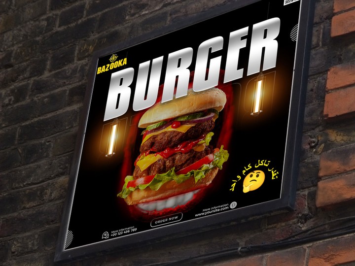 Bazooka Burger poster social media