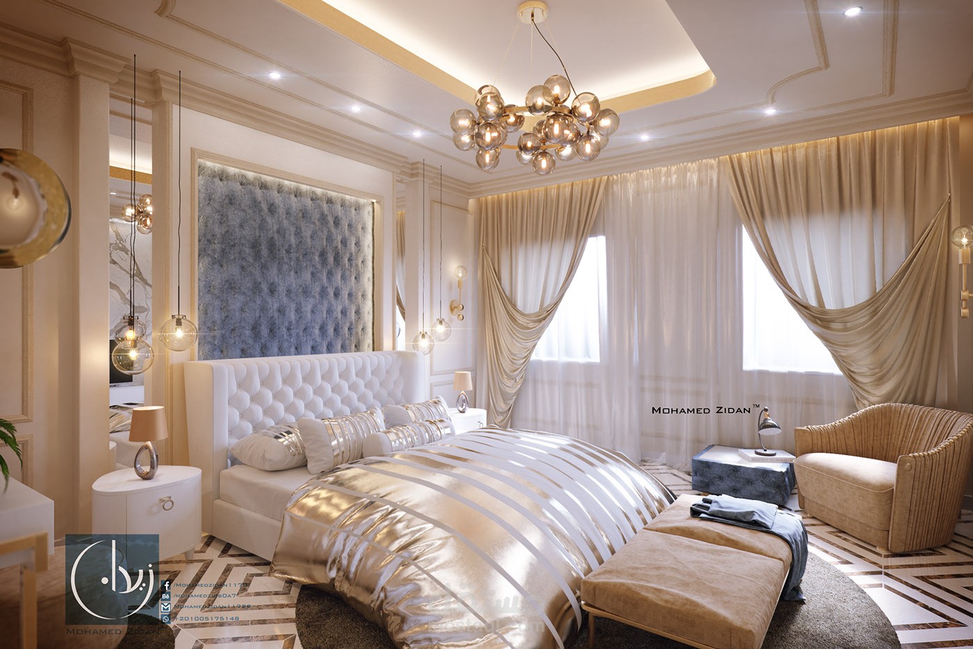 Neo Classical Luxury BedRoom Design