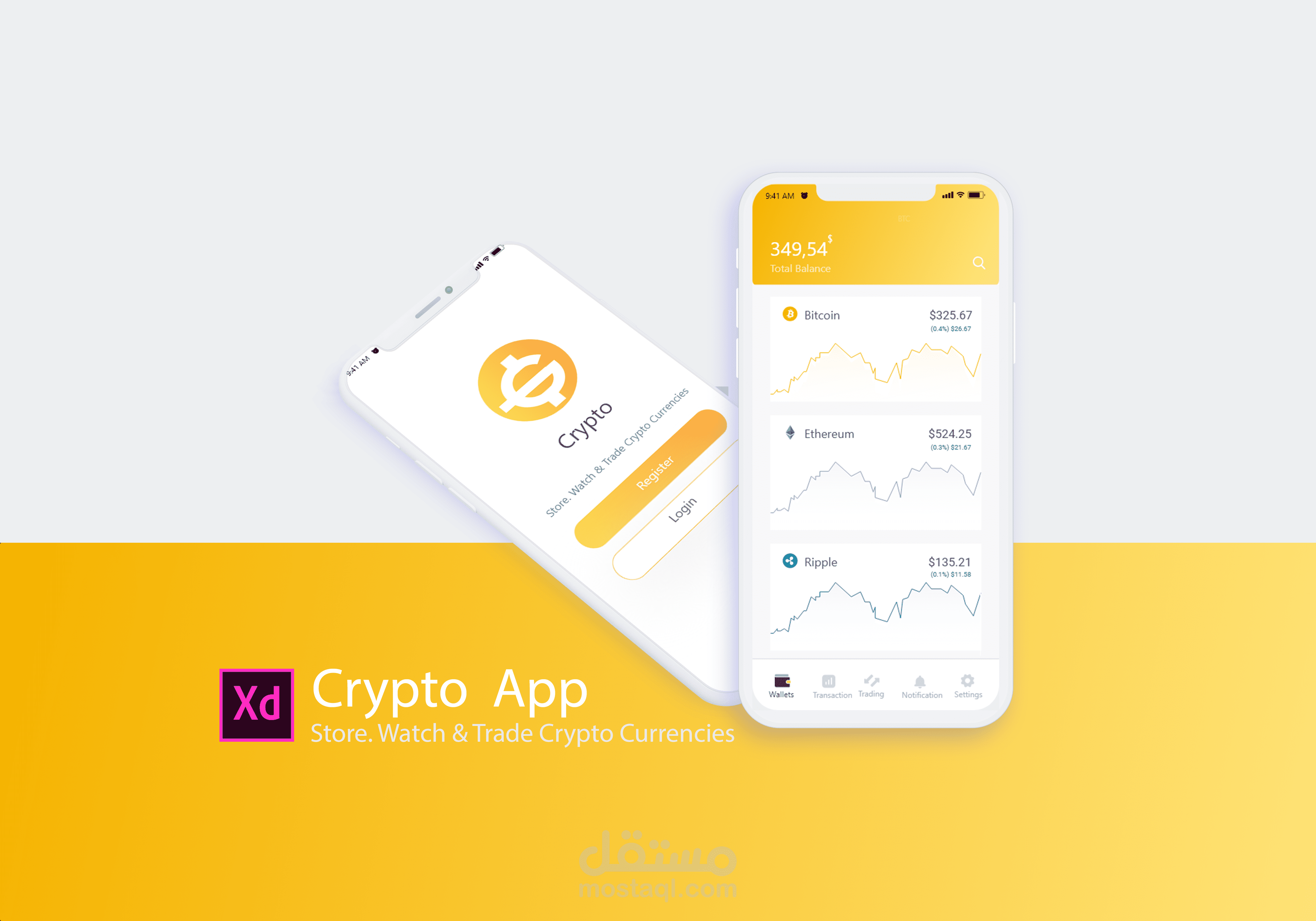 Crypto App UI/UX Design & Animation