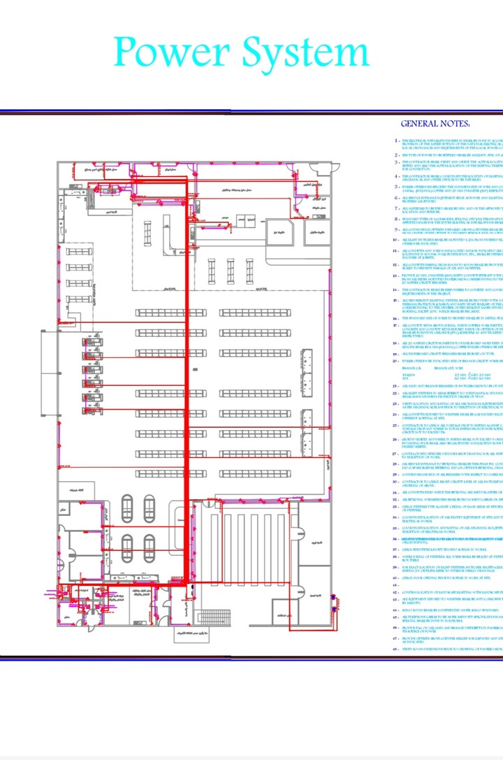 تصميم المخططات والتمديدات الكهربائية لمجمع صناعي وتجاري