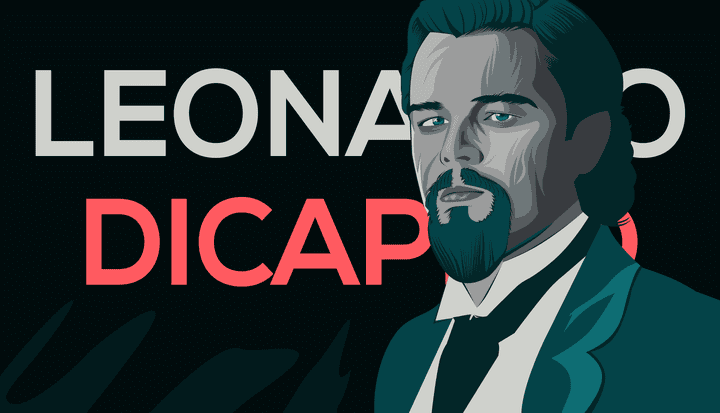 leonardo dicaprio vector art