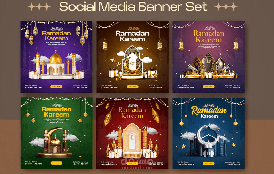 Designing Ramadan banners for social media