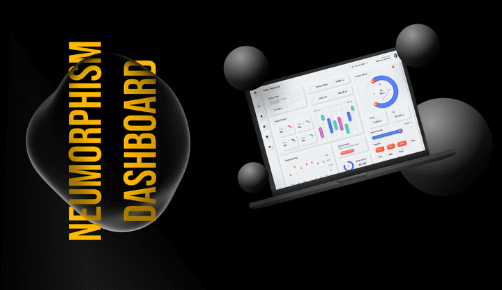 neumorphism dashboard with responsive