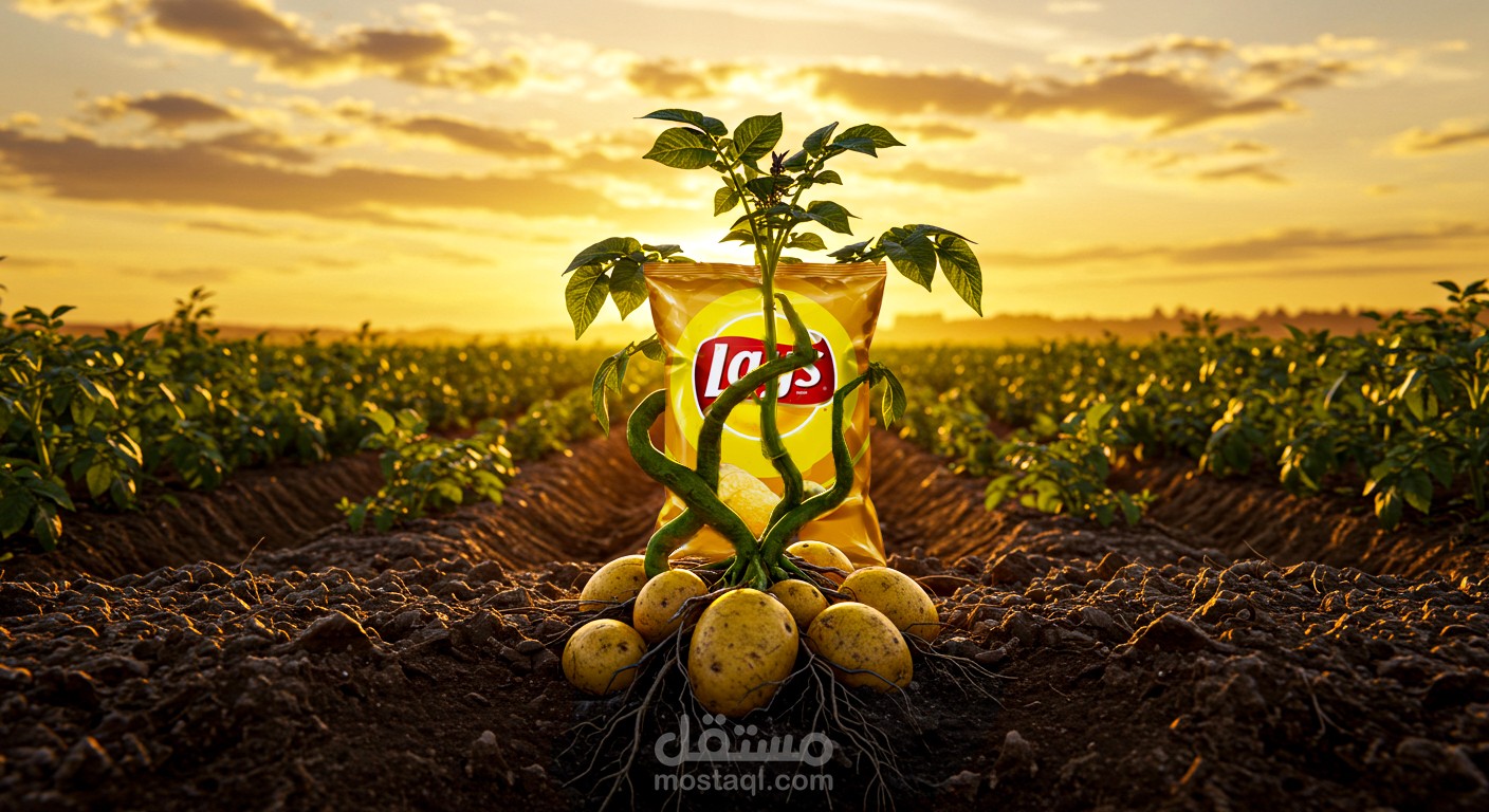 تصميم photo manpulation لشيبسي lays
