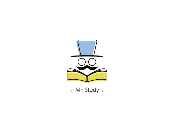 شعار لمنصة تعليمية باسم Mr. Study