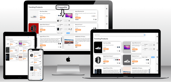 E-commerce Products With Cart Page