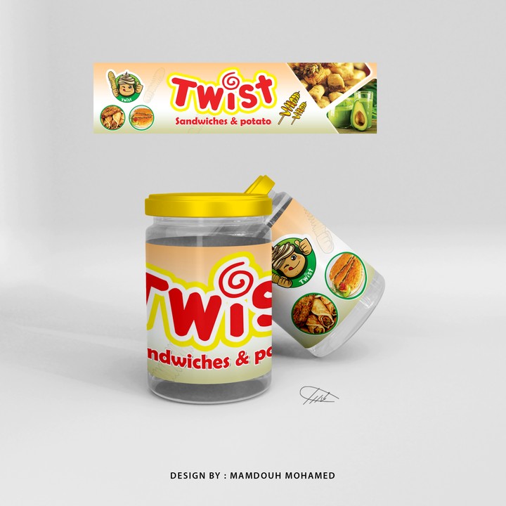 تصميم علبة بهارات وفلاير Twist