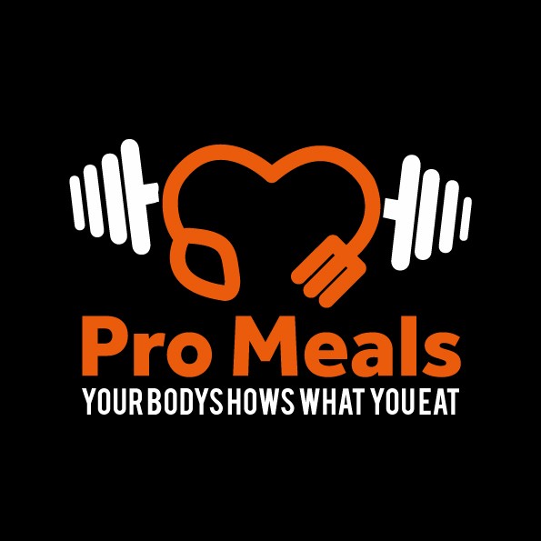 شعار لشركة تقدم وجبات رياضية  pro meals