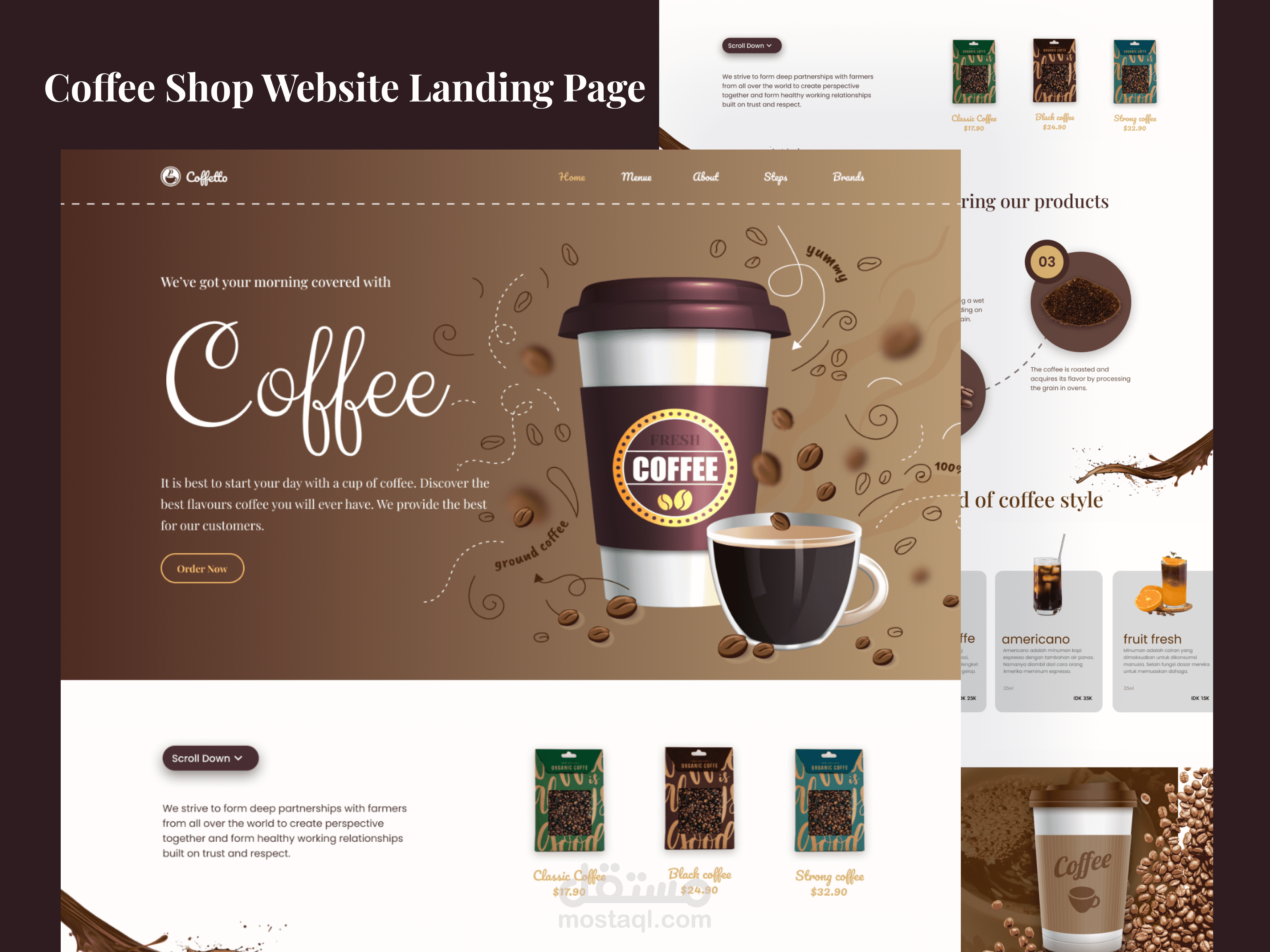 Coffee shop website