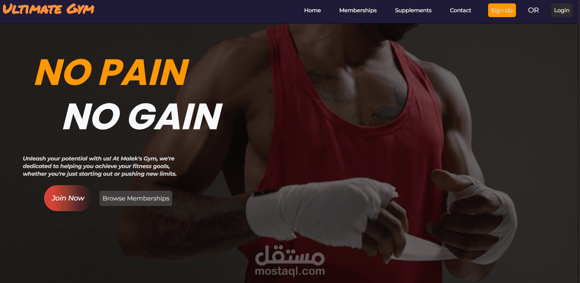 Gym website with admin dashboard