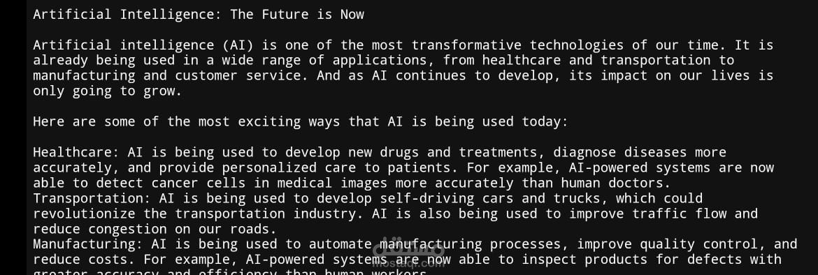 article about ai
