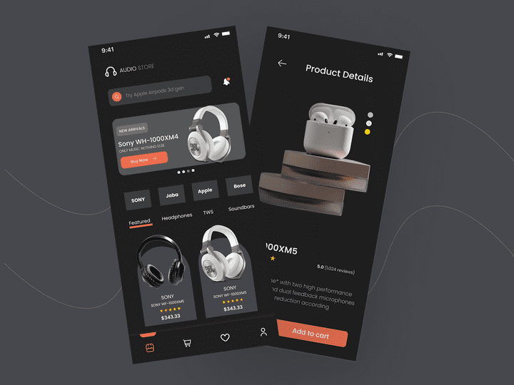 UI/UX Design for AUDIO App