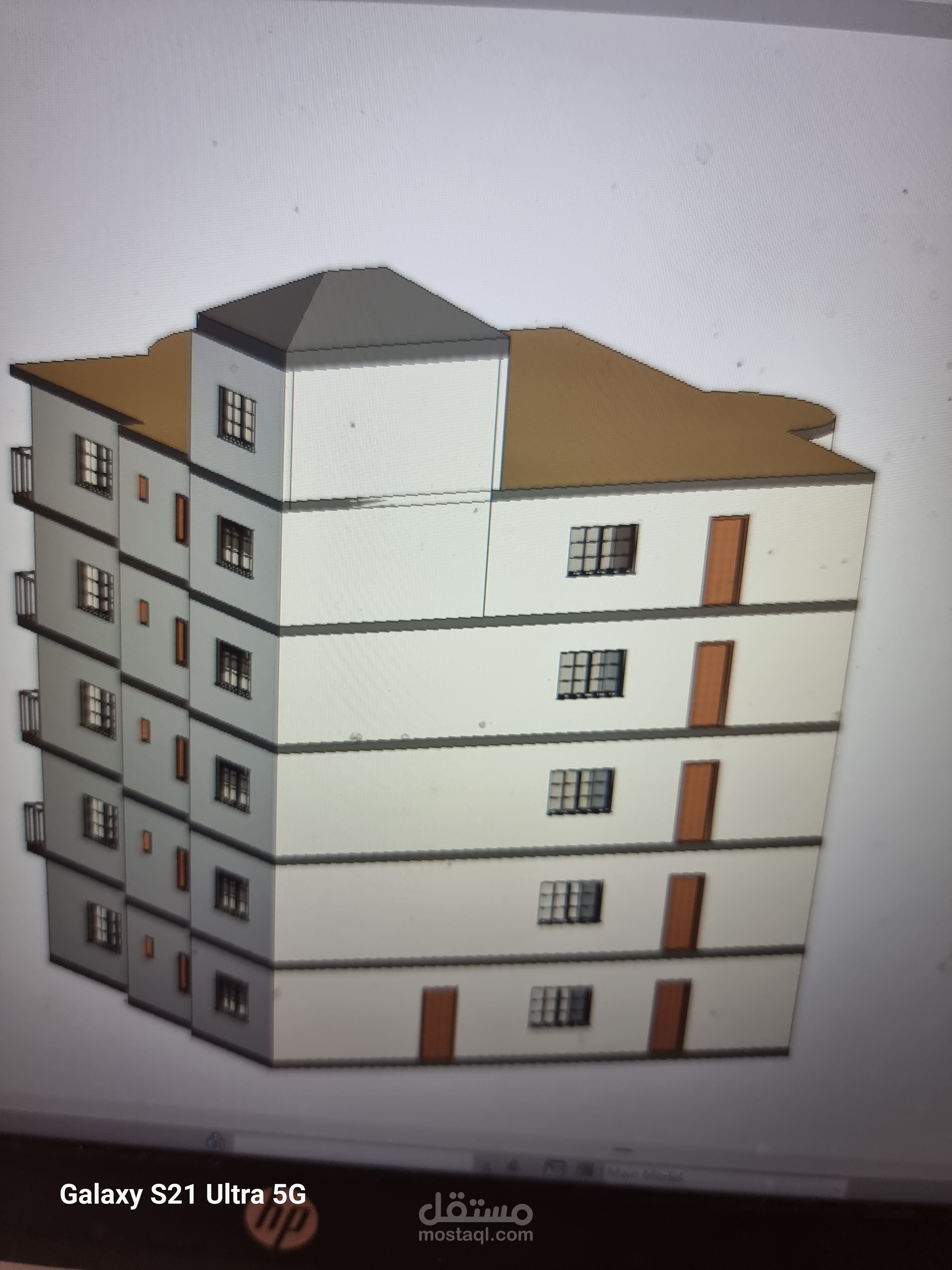 مجسم لعمارة سكنيه قواعد