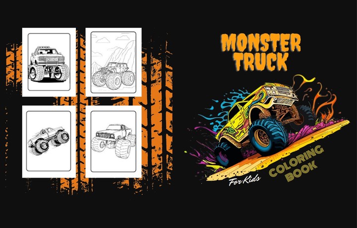 Monster Truck Coloring Book