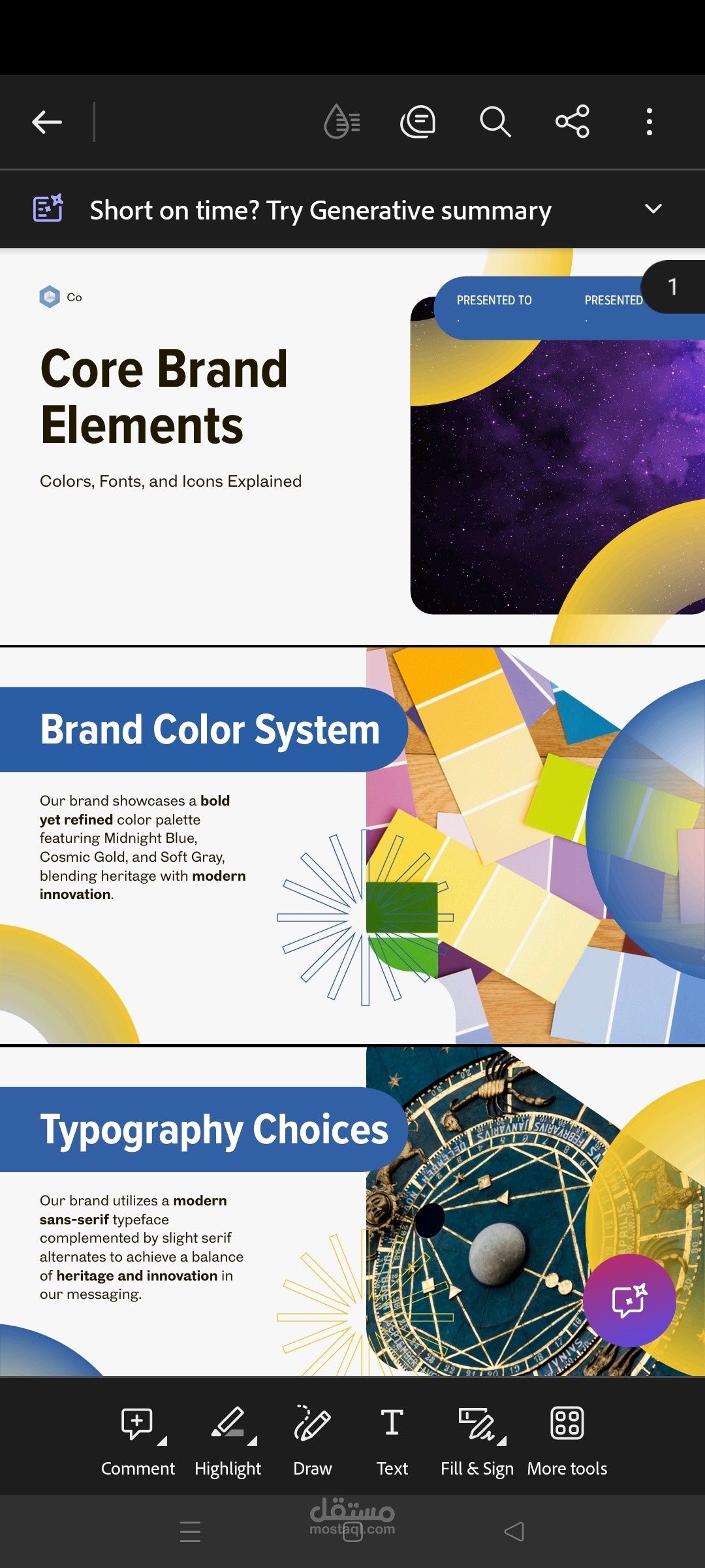 Core brand elements