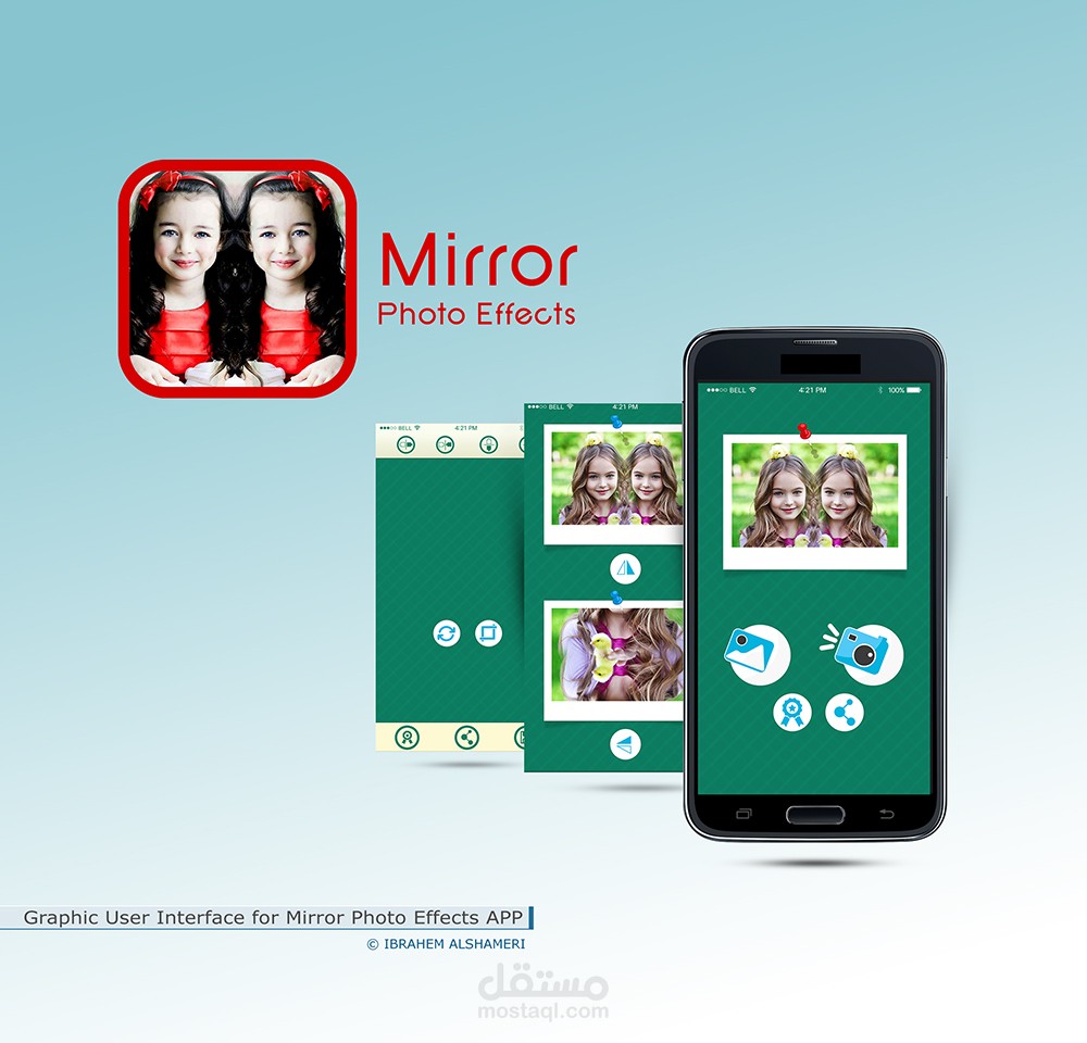 Graphic User Interface for Mirror Photo Effects APP مستقل