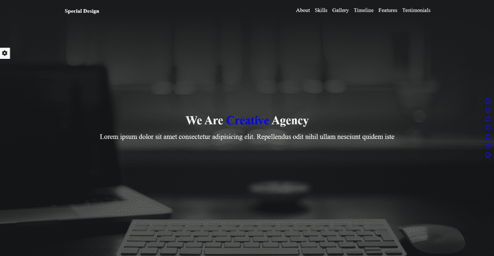 Agency homepage template