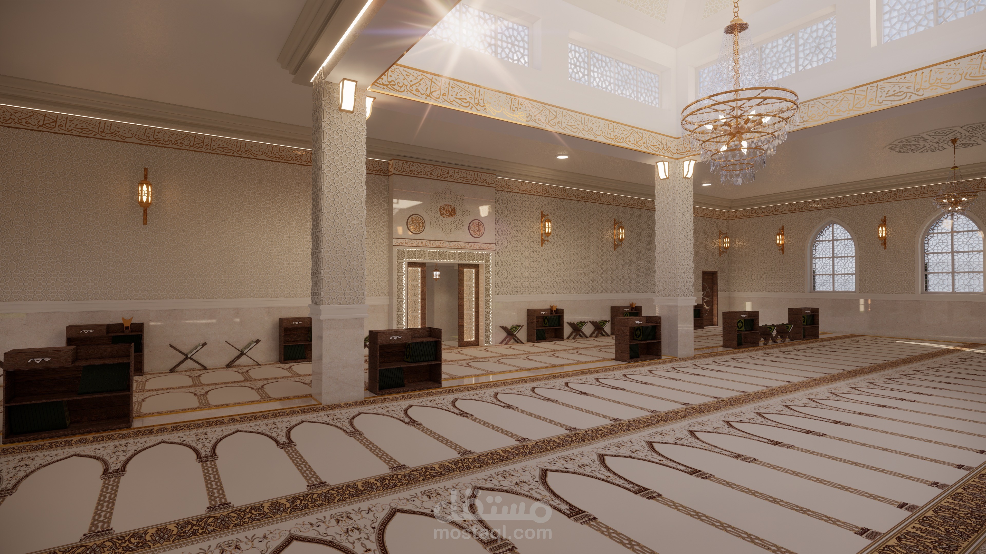 تصميم داخلي لمسجد