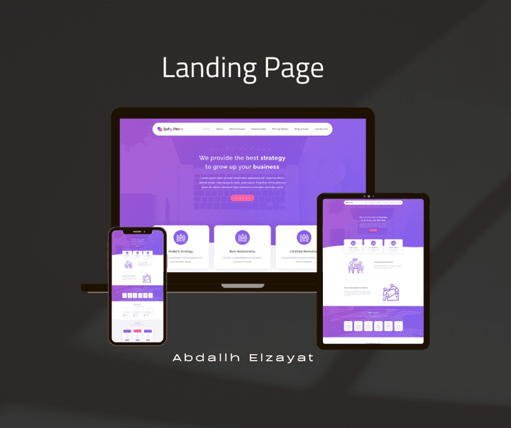 موقع تعريفي بشركة LandPage