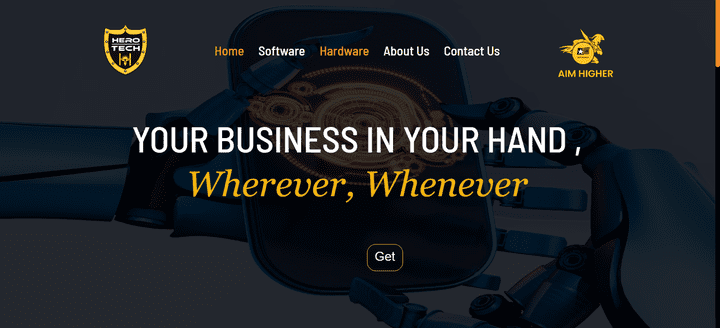 Hero Tech website for hero tech company