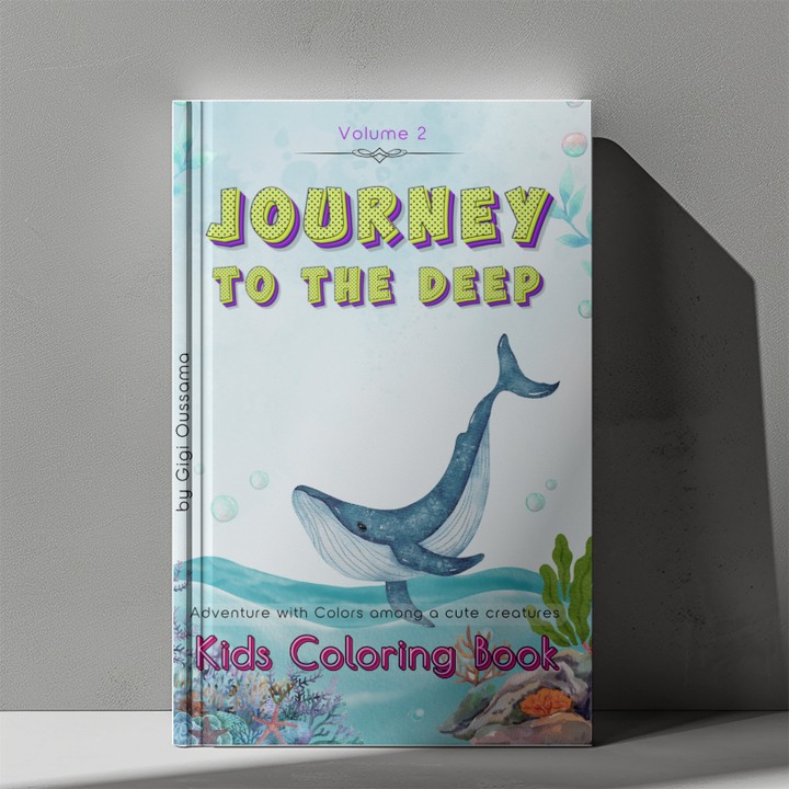 تصميم كتاب تلوينjourney to the deep on demande