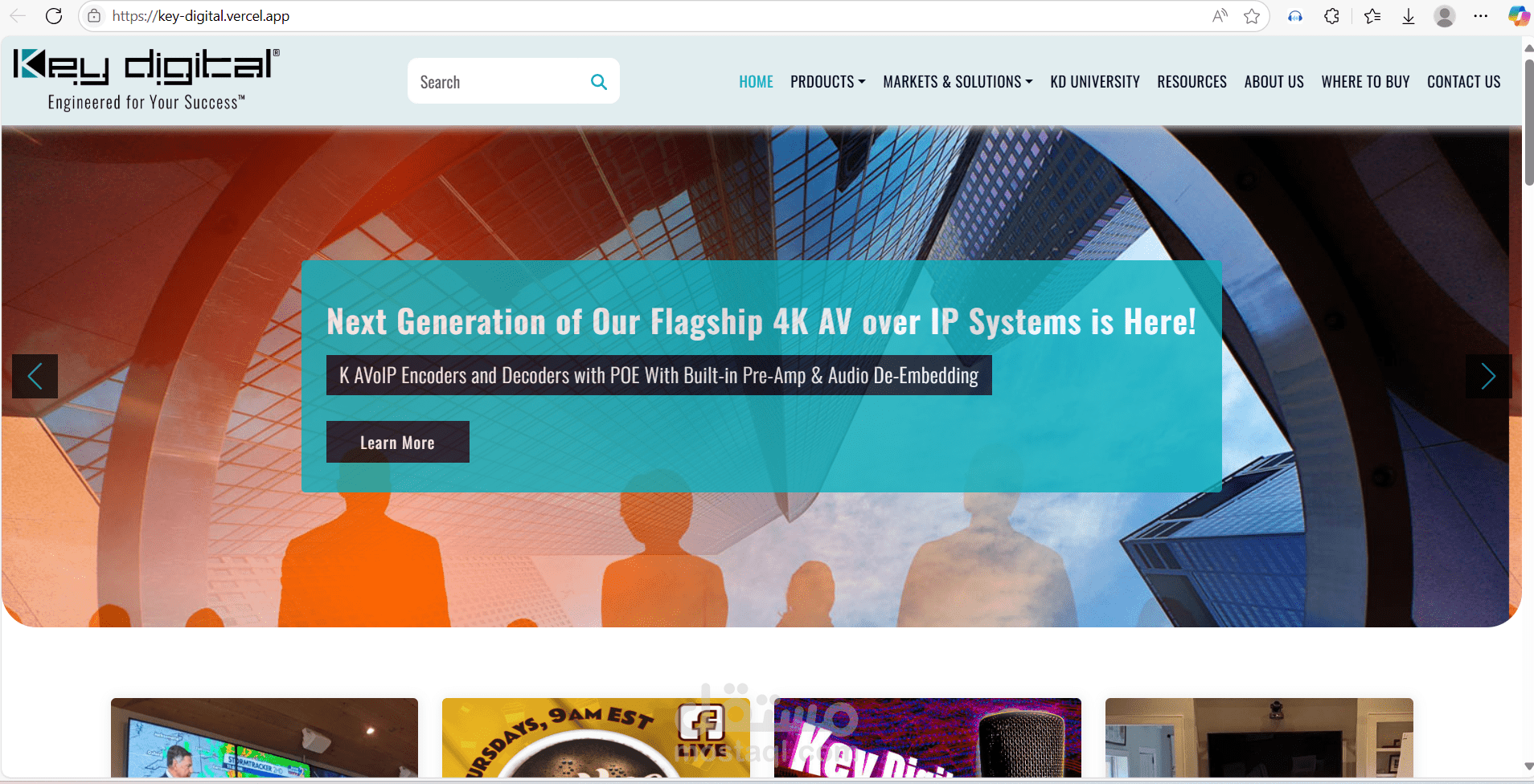 key digital landing page