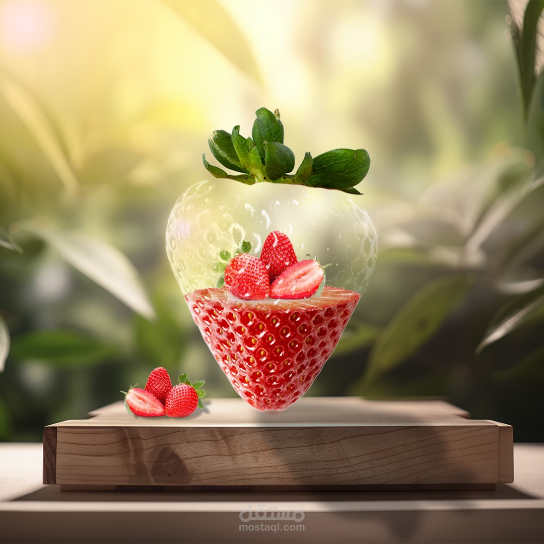 Fake social media design for strawberries