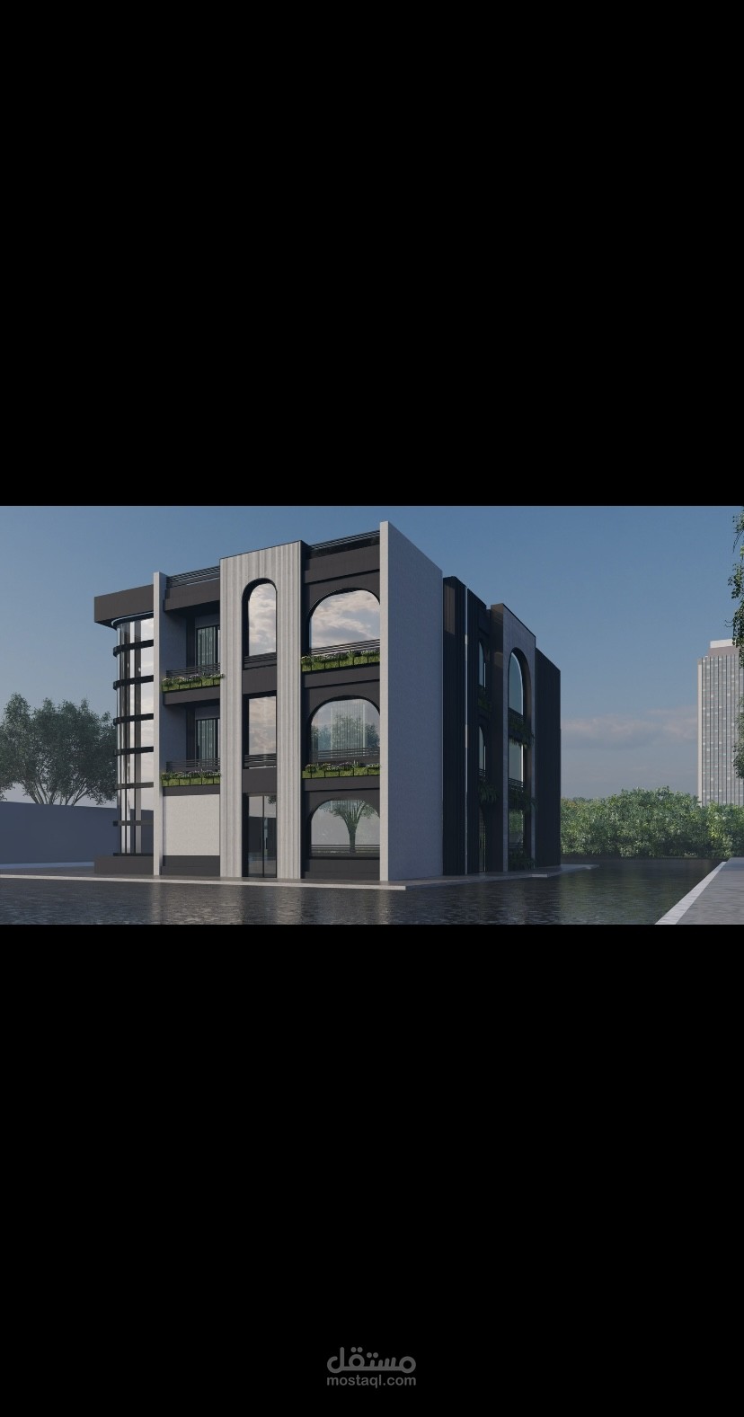 تصميم واجهة خارجية (فندق)