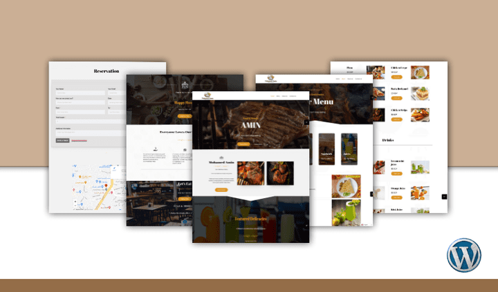 موقع WordPress لمطعم
