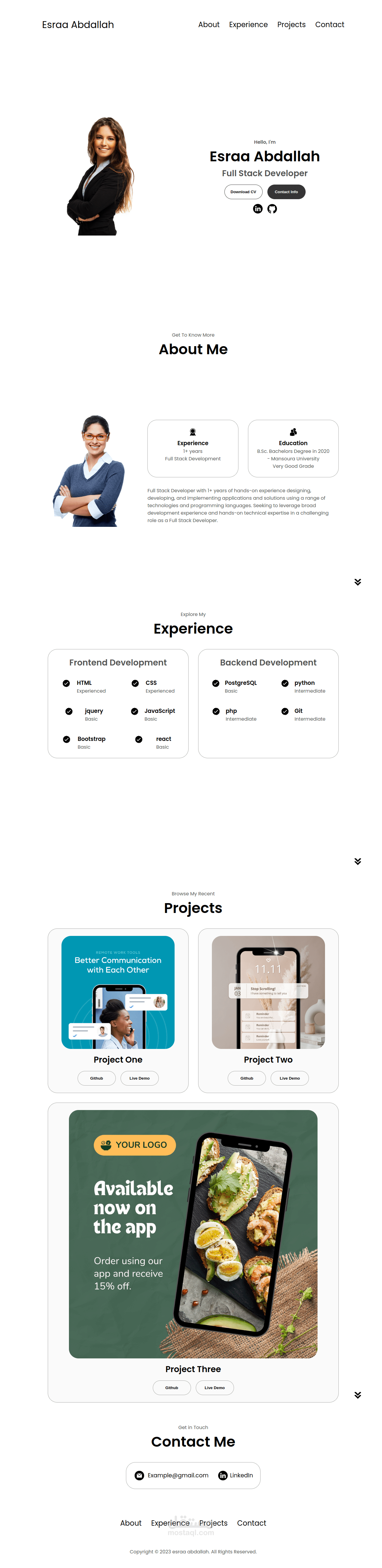 portfolio template