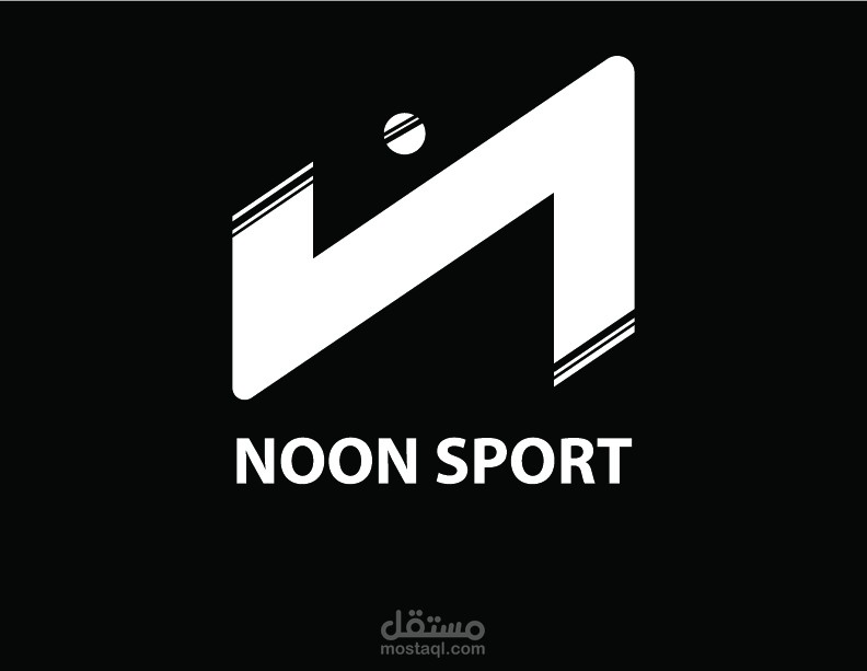 لوجو متجر ملابس رياضية noon sport