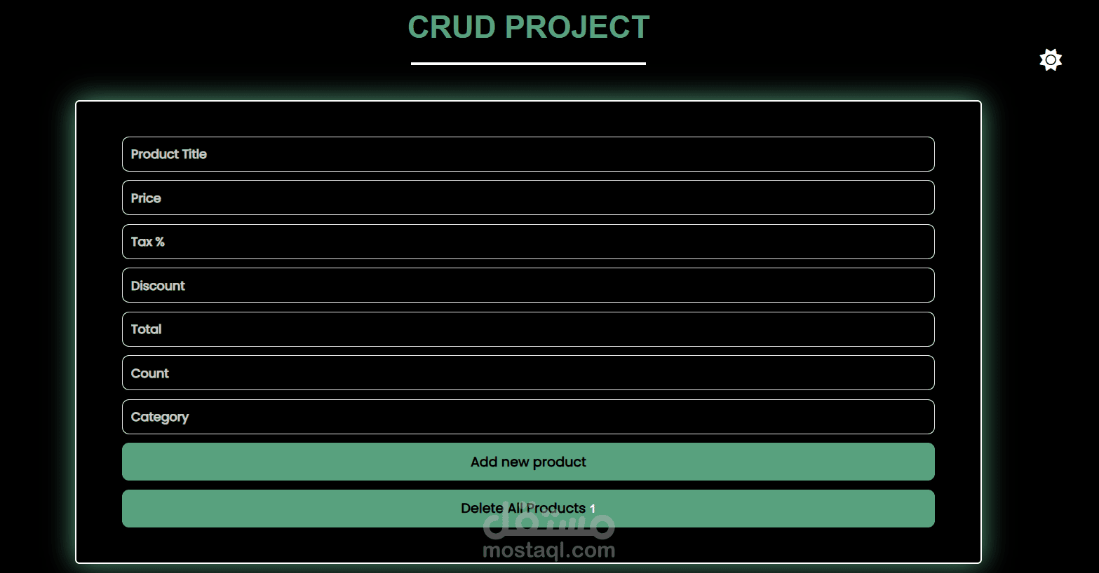 CRUD Application with Form Validation