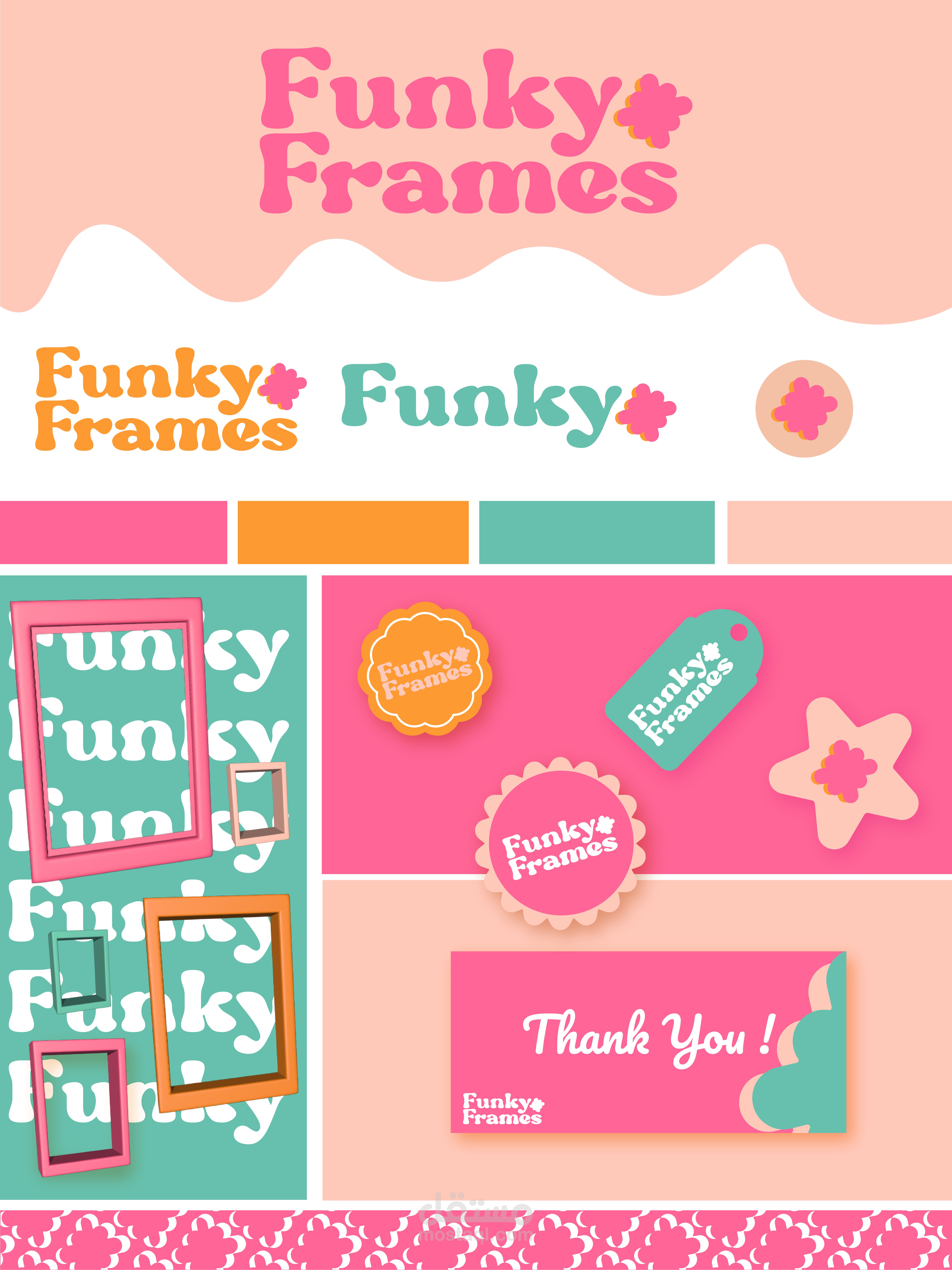 هوية بصرية لبراند Funky Frames