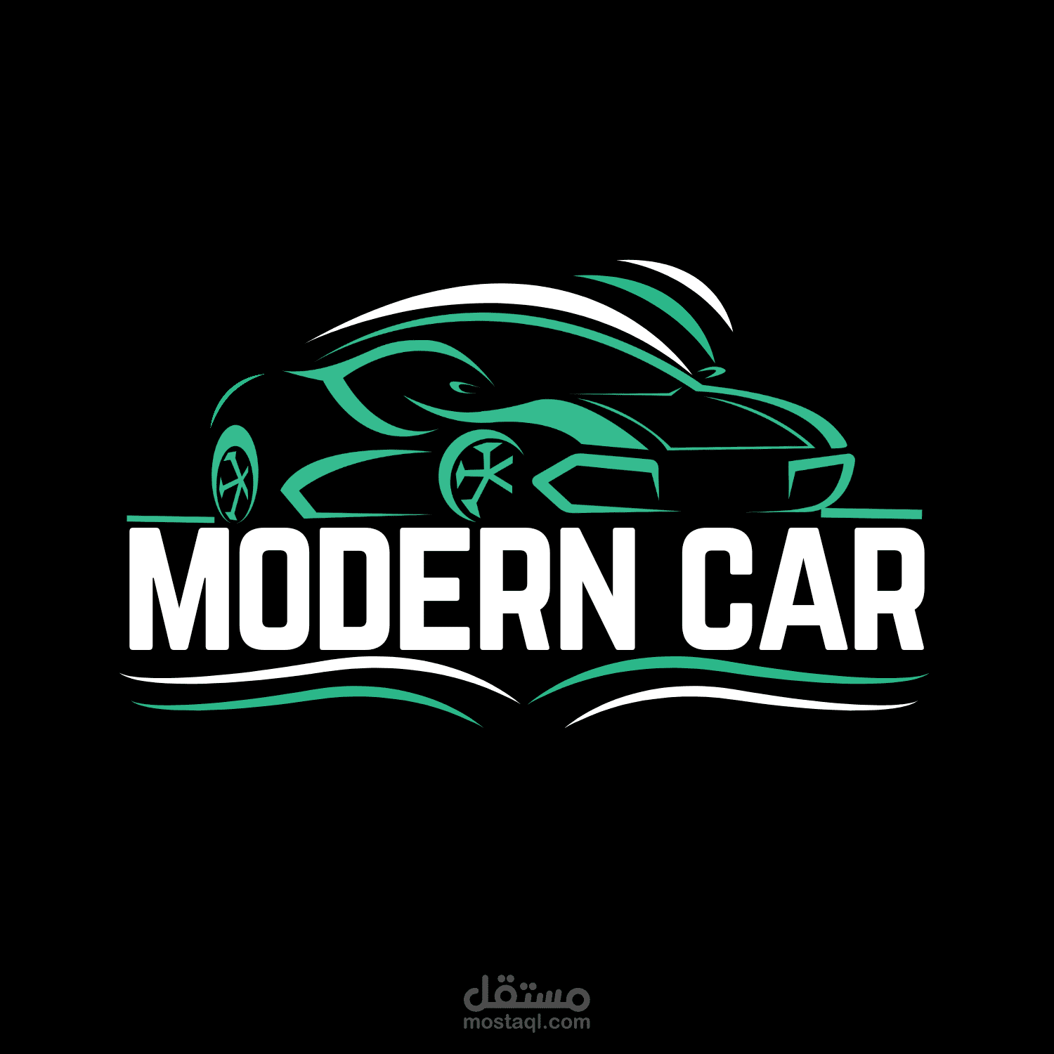 لوقو لمحل زينة سيارات modern car