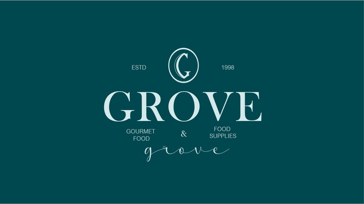 تصميم شعار عتيق لمتجر طعام ومخبوزات grove