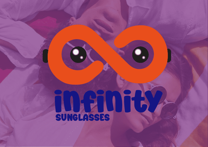 لوجو ماركت لبيع النظارات باسم infinity