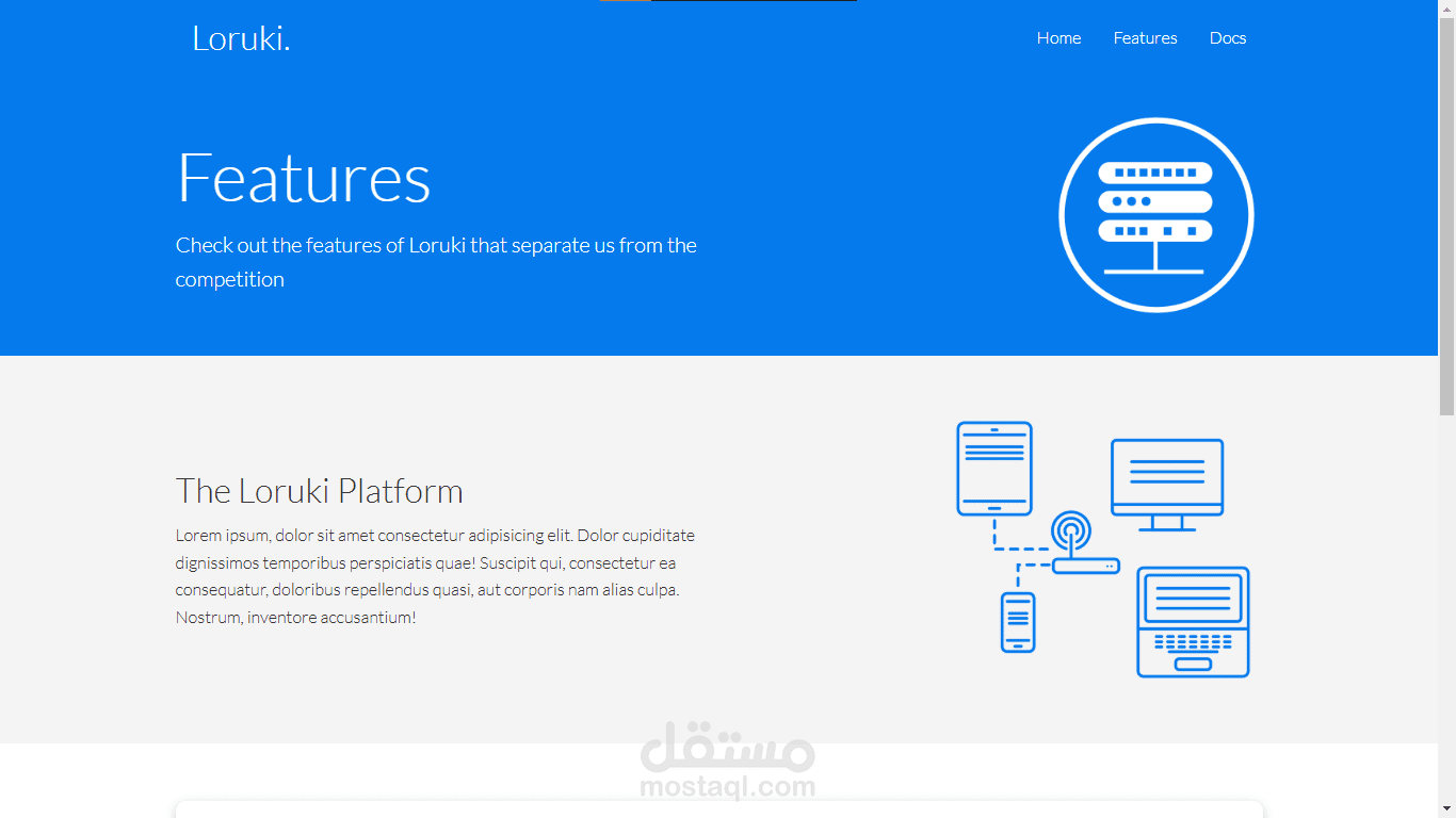 landing page