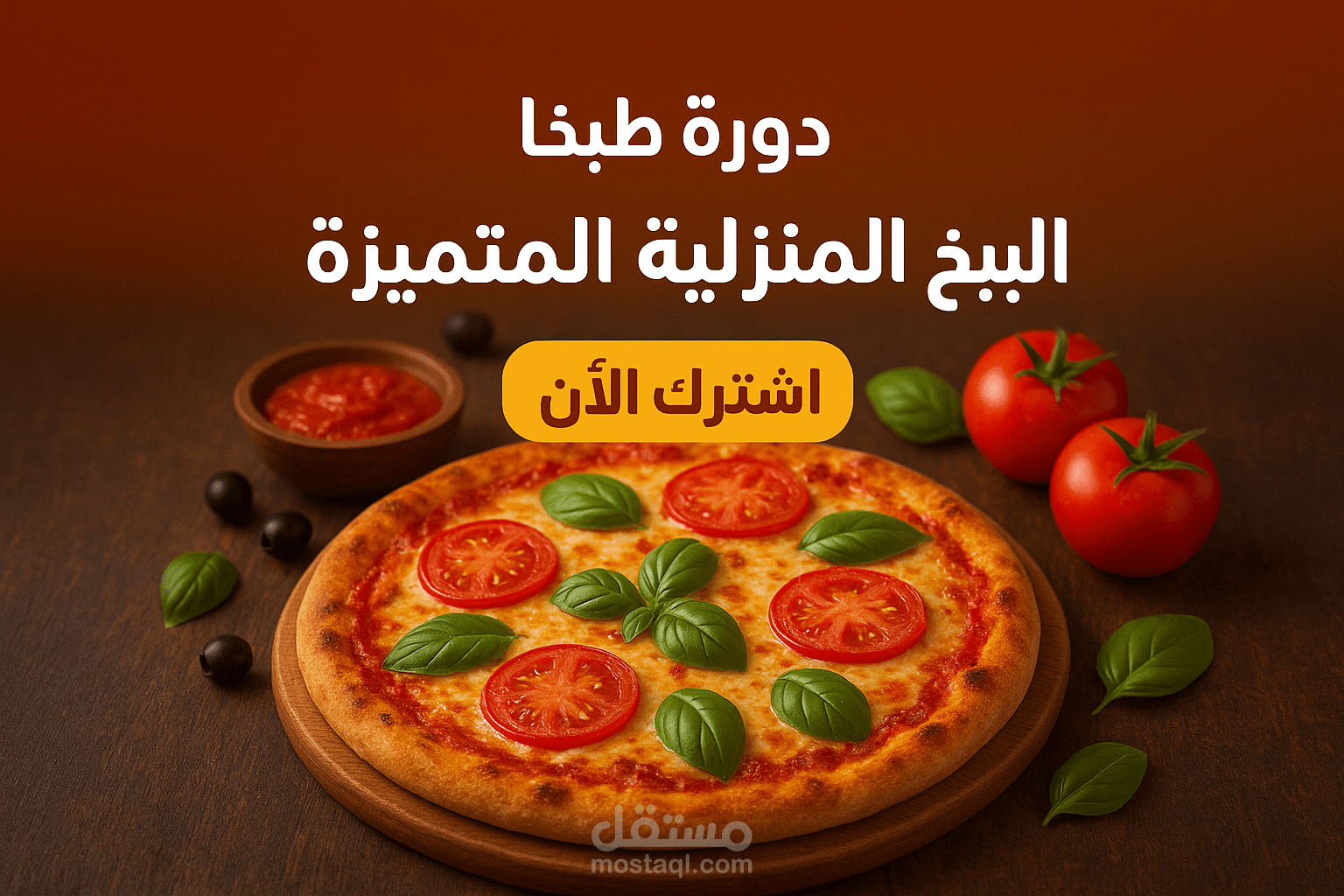 صفحة هبوط لدورة طبخ البيتزا المنزلية المتميزة والتي قام في نابولي مرة واحده في السنه