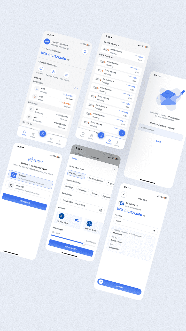 تصميم UI/UX لتطبيق المحفظة - UI/UX Design for Wallet App