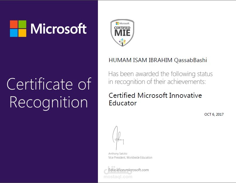 Certified Microsoft Innovative Educator