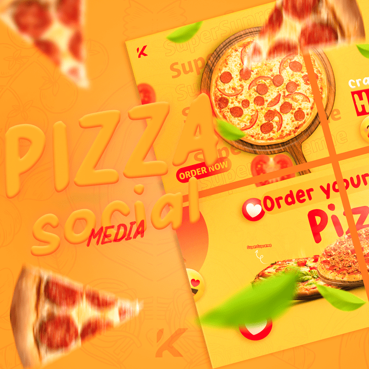 تصماميم سوشيال ميديا ل مطعم بيتزا