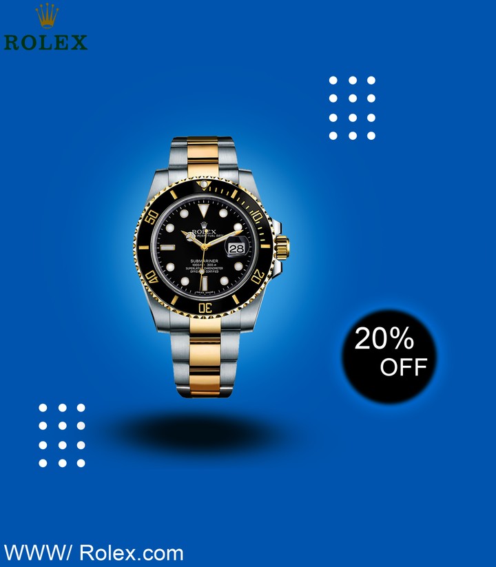 تصميم اعلان لساعة ROLEX