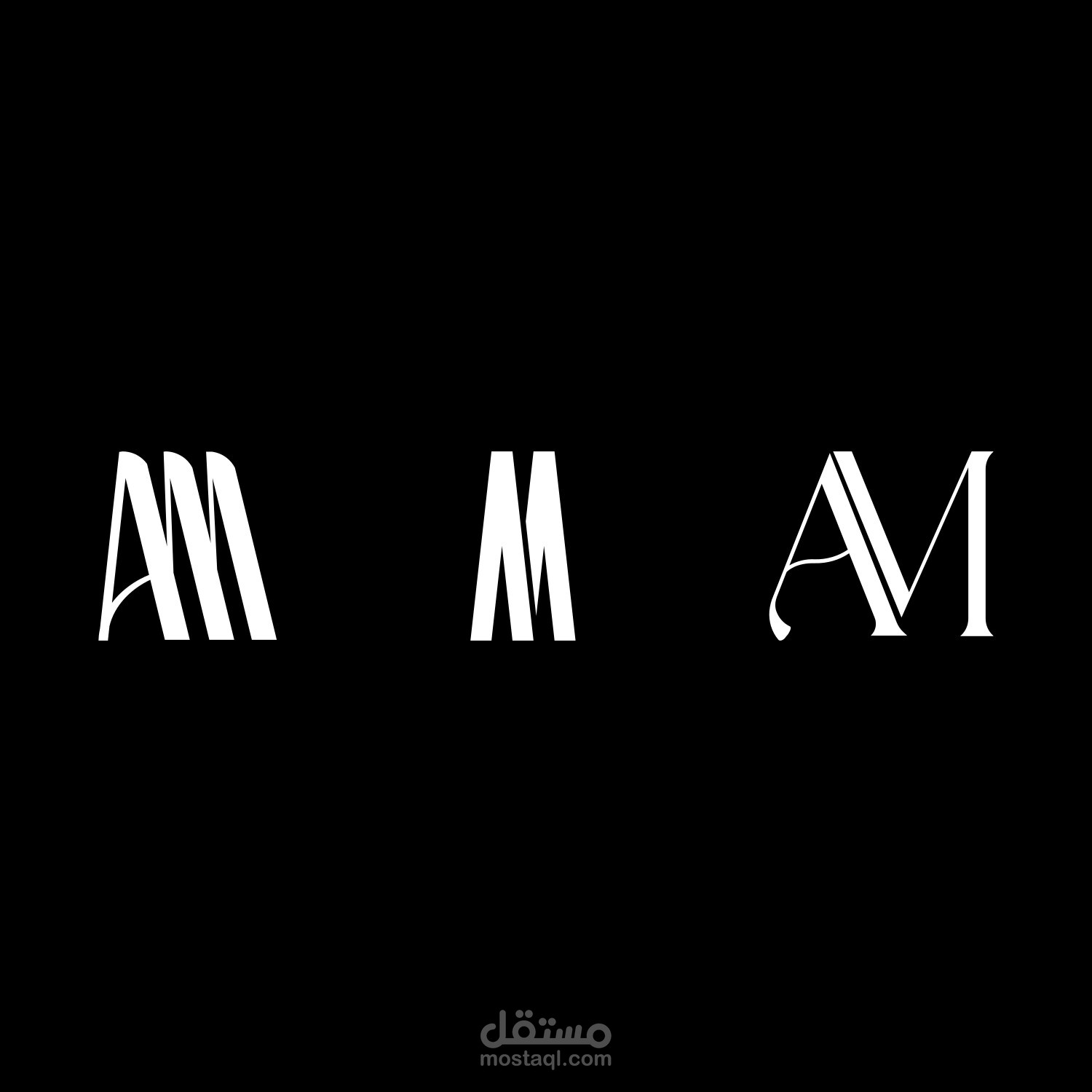 AM monogram logo | مستقل