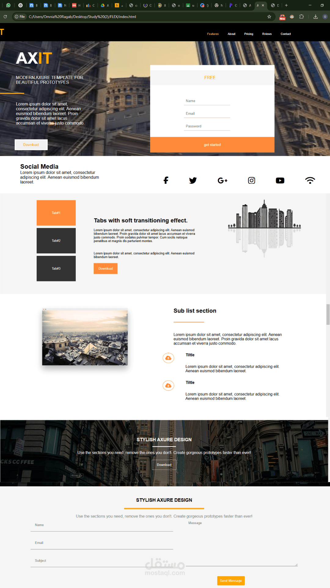 AXIT – Stylish Axure Design Company Website