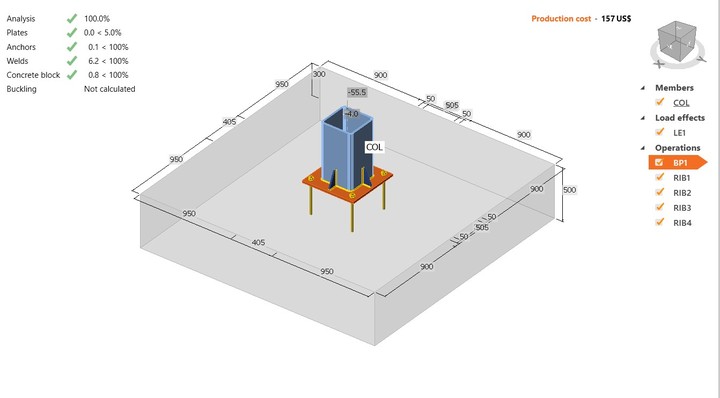 تصميم قاعدة لوحة اعلانات لعمود معدني