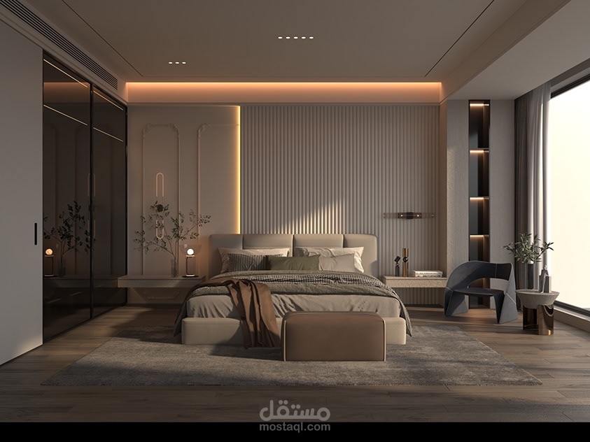تصميم داخلي لغرفة نوم