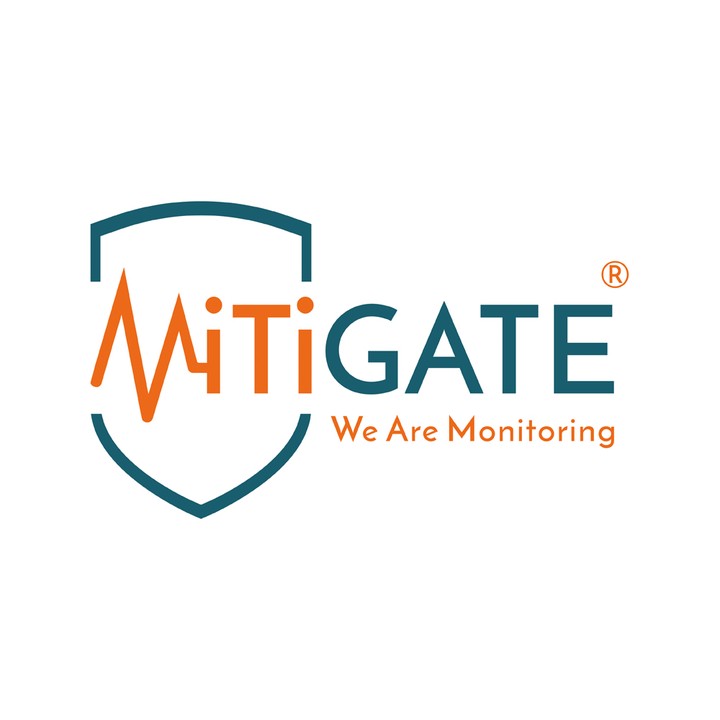 Logo Design : Mitigate - We Are Monitoring