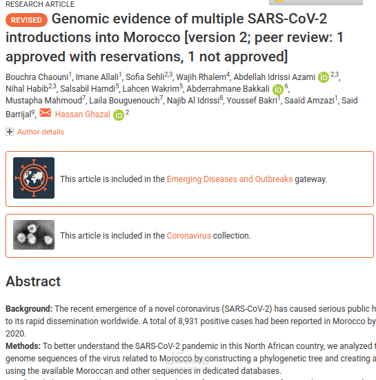 Genomic evidence of multiple SARS-CoV-2 introductions into Morocco