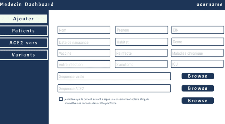 CovMa, a model of a platform for managing epidemic data